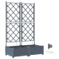 vidaXL Γλάστρα Κήπου 2 τμχ. Ανοιχτό Γκρι 80 x 40 x 126 cm PP