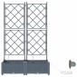 vidaXL Γλάστρα Κήπου 2 τμχ. Ανοιχτό Γκρι 80 x 40 x 126 cm PP