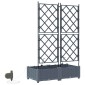 vidaXL Γλάστρα Κήπου 2 τμχ. Ανοιχτό Γκρι 80 x 40 x 126 cm PP