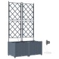 vidaXL Γλάστρα Κήπου 2 τμχ. Ανοιχτό Γκρι 80 x 40 x 142 cm PP