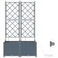 vidaXL Γλάστρα Κήπου 2 τμχ. Ανοιχτό Γκρι 80 x 40 x 142 cm PP