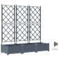 vidaXL Γλάστρα Κήπου 3 τμχ. Ανοιχτό Γκρι 120 x 40 x 126 cm PP