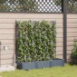 vidaXL Γλάστρα Κήπου 3 τμχ. Ανοιχτό Γκρι 120 x 40 x 126 cm PP