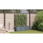 vidaXL Γλάστρα Κήπου 3 τμχ. Ανοιχτό Γκρι 120 x 40 x 142 cm PP