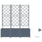 vidaXL Γλάστρα Κήπου 3 τμχ. Ανοιχτό Γκρι 120 x 40 x 142 cm PP
