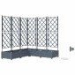 vidaXL Γλάστρα Κήπου 5 τμχ. Ανοιχτό Γκρι 120 x 120 x 126 cm PP