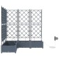 vidaXL Γλάστρα Κήπου 5 τμχ. Ανοιχτό Γκρι 120 x 120 x 126 cm PP