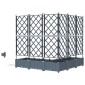 vidaXL Γλάστρα Κήπου 5 τμχ. Ανοιχτό Γκρι 120 x 120 x 126 cm PP