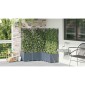vidaXL Γλάστρα Κήπου 5 τμχ. Ανοιχτό Γκρι 120 x 120 x 142 cm PP