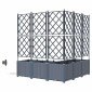 vidaXL Γλάστρα Κήπου 5 τμχ. Ανοιχτό Γκρι 120 x 120 x 142 cm PP