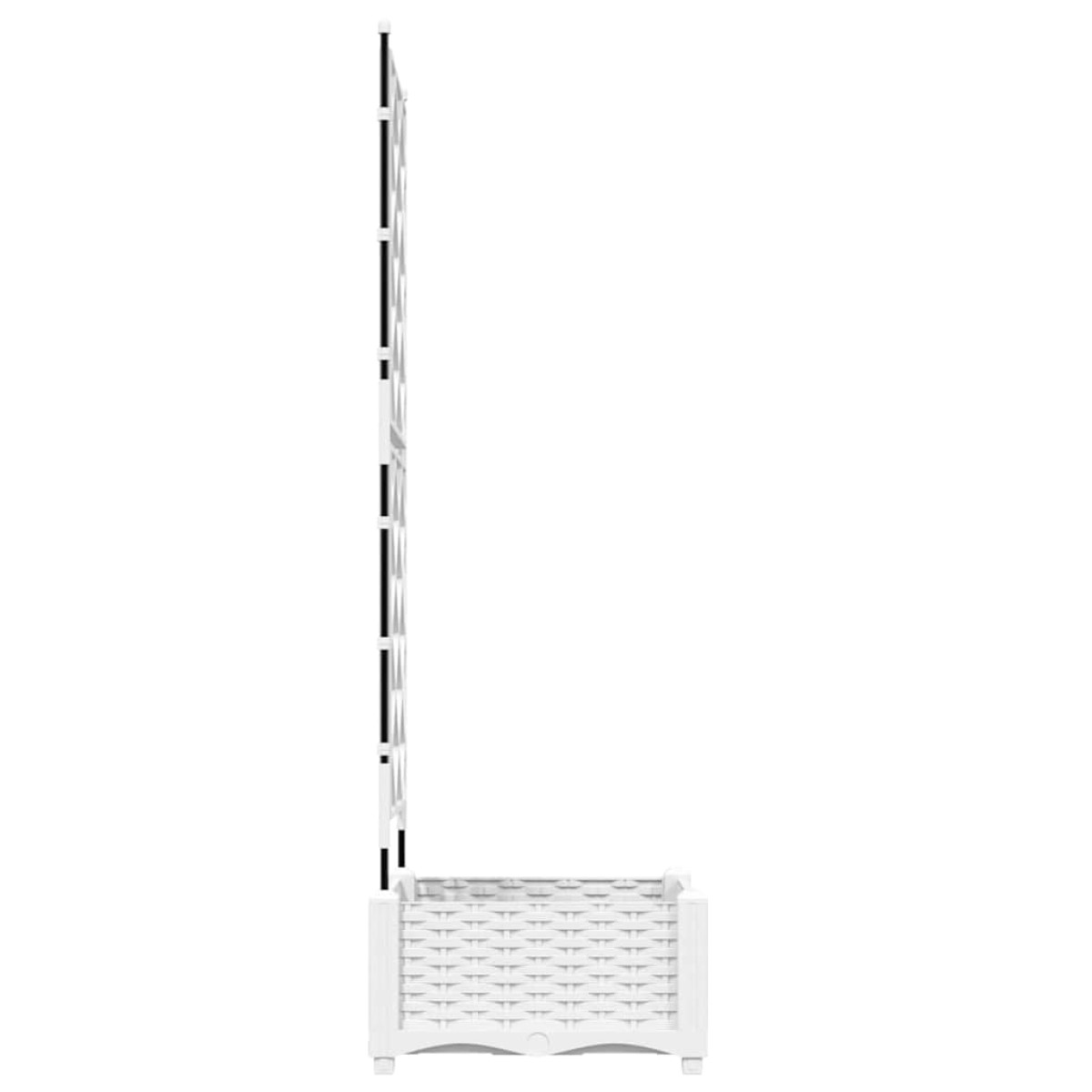 vidaXL Γλάστρα Κήπου Λευκό 40 x 40 x 125,5 εκ. PP