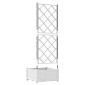 vidaXL Γλάστρα Κήπου Λευκό 40 x 40 x 125,5 εκ. PP
