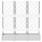 vidaXL Γλάστρα Κήπου 3 τμχ. Λευκό 120 x 40 x 125,5 εκ. PP