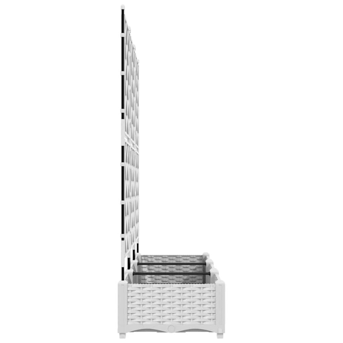 vidaXL Γλάστρα Κήπου 3 τμχ. Λευκό 120 x 40 x 125,5 εκ. PP