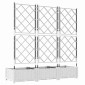 vidaXL Γλάστρα Κήπου 3 τμχ. Λευκό 120 x 40 x 125,5 εκ. PP