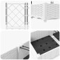vidaXL Γλάστρα Κήπου 3 τμχ. Λευκό 120 x 40 x 125,5 εκ. PP