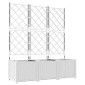 vidaXL Γλάστρα Κήπου 3 τμχ. Λευκό 120 x 40 x 143 εκ. PP