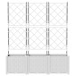 vidaXL Γλάστρα Κήπου 3 τμχ. Λευκό 120 x 40 x 143 εκ. PP