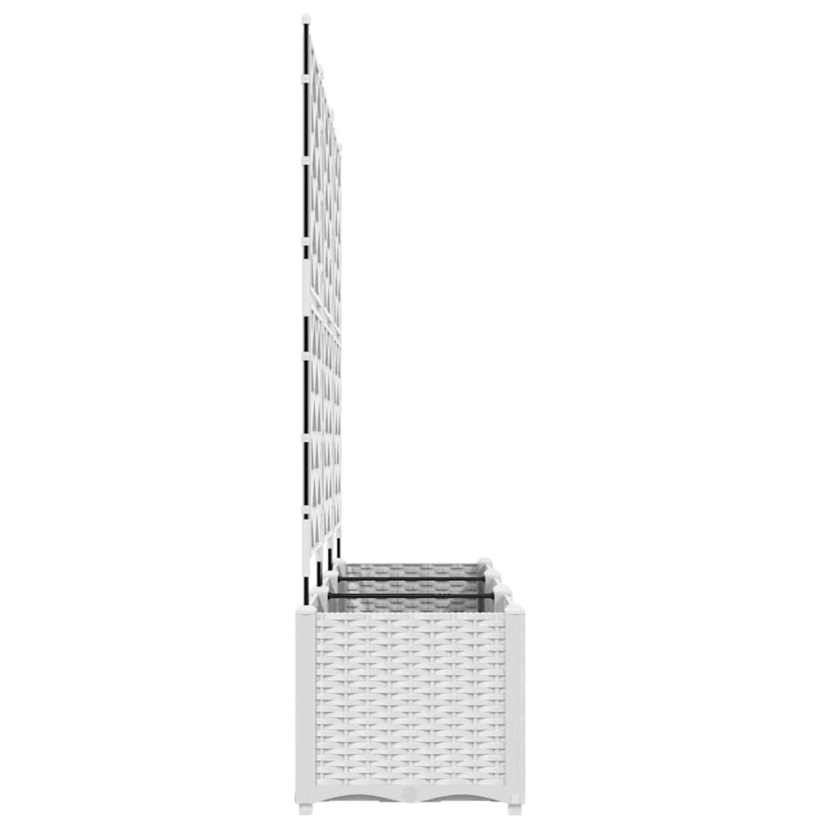 vidaXL Γλάστρα Κήπου 3 τμχ. Λευκό 120 x 40 x 143 εκ. PP