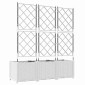 vidaXL Γλάστρα Κήπου 3 τμχ. Λευκό 120 x 40 x 143 εκ. PP