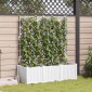 vidaXL Γλάστρα Κήπου 3 τμχ. Λευκό 120 x 40 x 143 εκ. PP