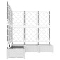 vidaXL Γλάστρα Κήπου 5 τμχ. Λευκό 120 x 120 x 125,5 εκ. PP