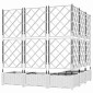 vidaXL Γλάστρα Κήπου 5 τμχ. Λευκό 120 x 120 x 125,5 εκ. PP