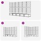 vidaXL Γλάστρα Κήπου 5 τμχ. Λευκό 120 x 120 x 125,5 εκ. PP