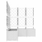 vidaXL Γλάστρα Κήπου 5 τμχ. Λευκό 120 x 120 x 143 εκ. PP