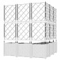 vidaXL Γλάστρα Κήπου 5 τμχ. Λευκό 120 x 120 x 143 εκ. PP