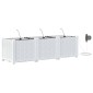 vidaXL Γλάστρα Κήπου 3 τμχ. Λευκό 120 x 40 x 37,5 cm PP