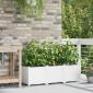 vidaXL Γλάστρα Κήπου 3 τμχ. Λευκό 120 x 40 x 37,5 cm PP