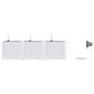 vidaXL Γλάστρα Κήπου 3 τμχ. Λευκό 120 x 40 x 37,5 cm PP