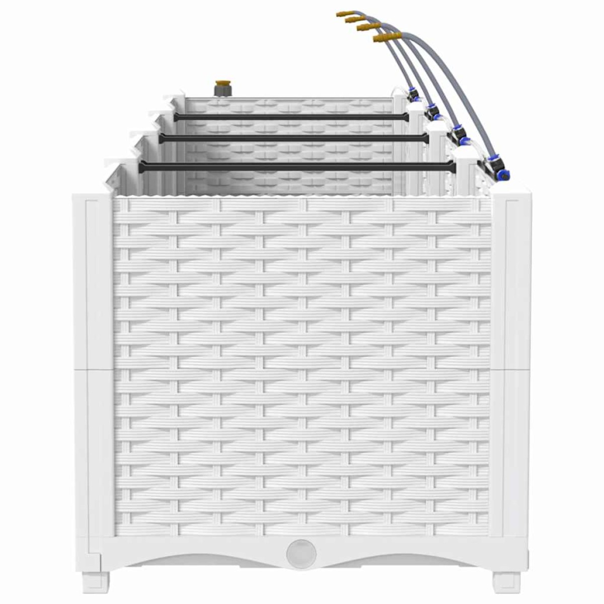 vidaXL Γλάστρα Κήπου 4 τμχ. Λευκό 160 x 40 x 37,5 cm PP