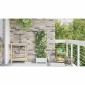 vidaXL Γλάστρα Κήπου Λευκό 40 x 40 x 126 cm PP