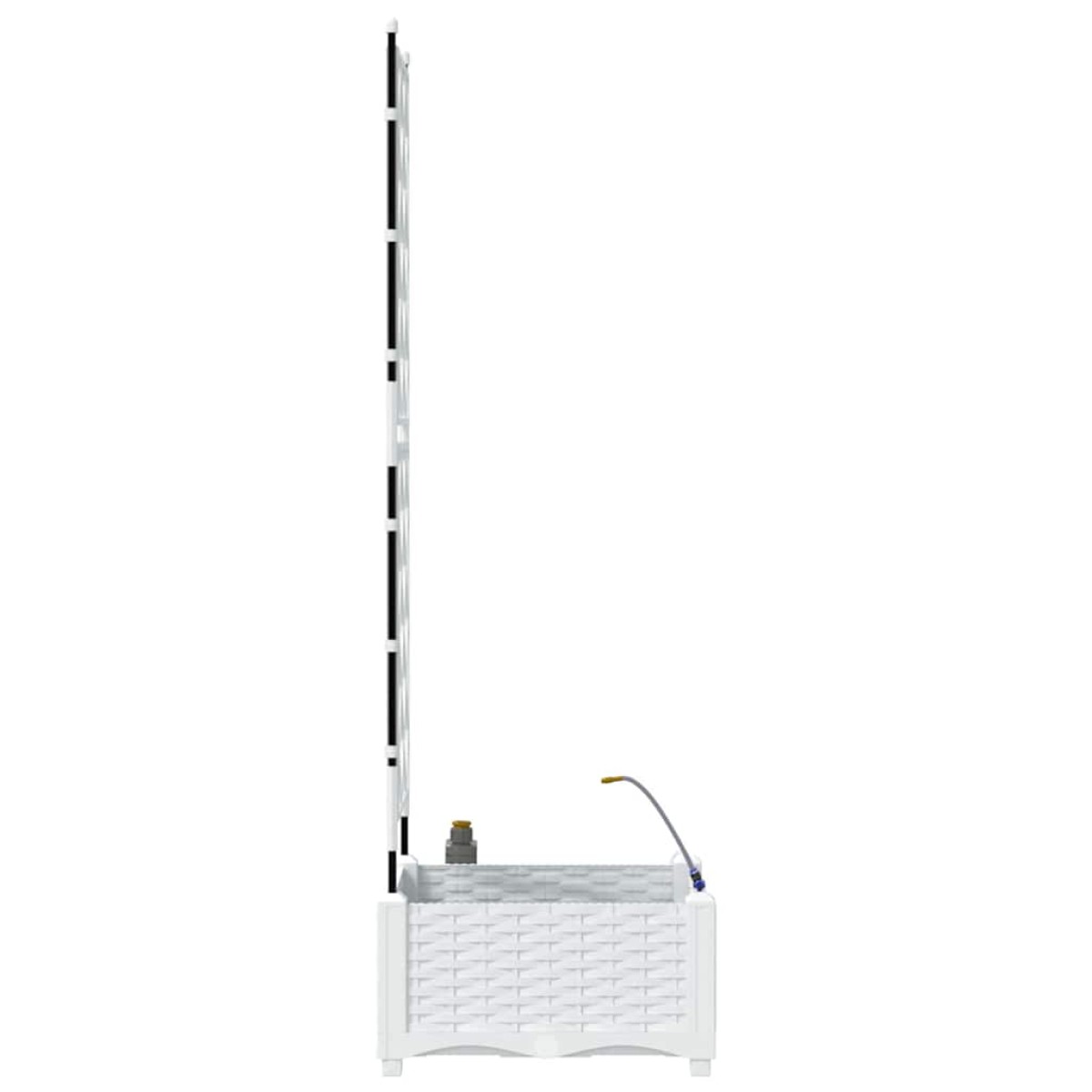 vidaXL Γλάστρα Κήπου Λευκό 40 x 40 x 126 cm PP