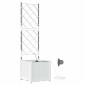vidaXL Γλάστρα Κήπου Λευκό 40 x 40 x 142 cm PP