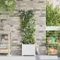 vidaXL Γλάστρα Κήπου Λευκό 40 x 40 x 142 cm PP
