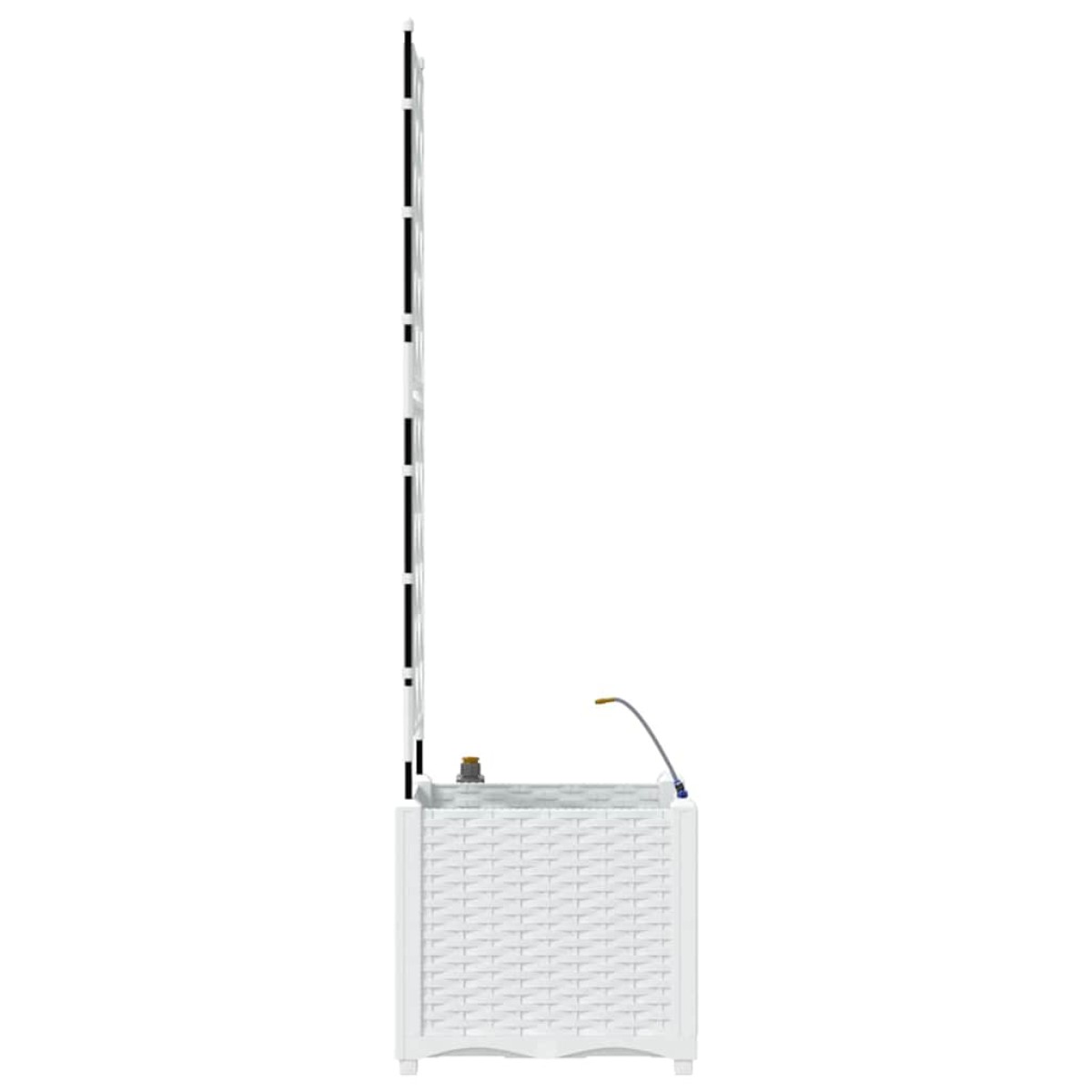 vidaXL Γλάστρα Κήπου Λευκό 40 x 40 x 142 cm PP