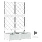 vidaXL Γλάστρα Κήπου 2 τμχ. Λευκό 80 x 40 x 126 cm PP