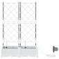 vidaXL Γλάστρα Κήπου 2 τμχ. Λευκό 80 x 40 x 126 cm PP