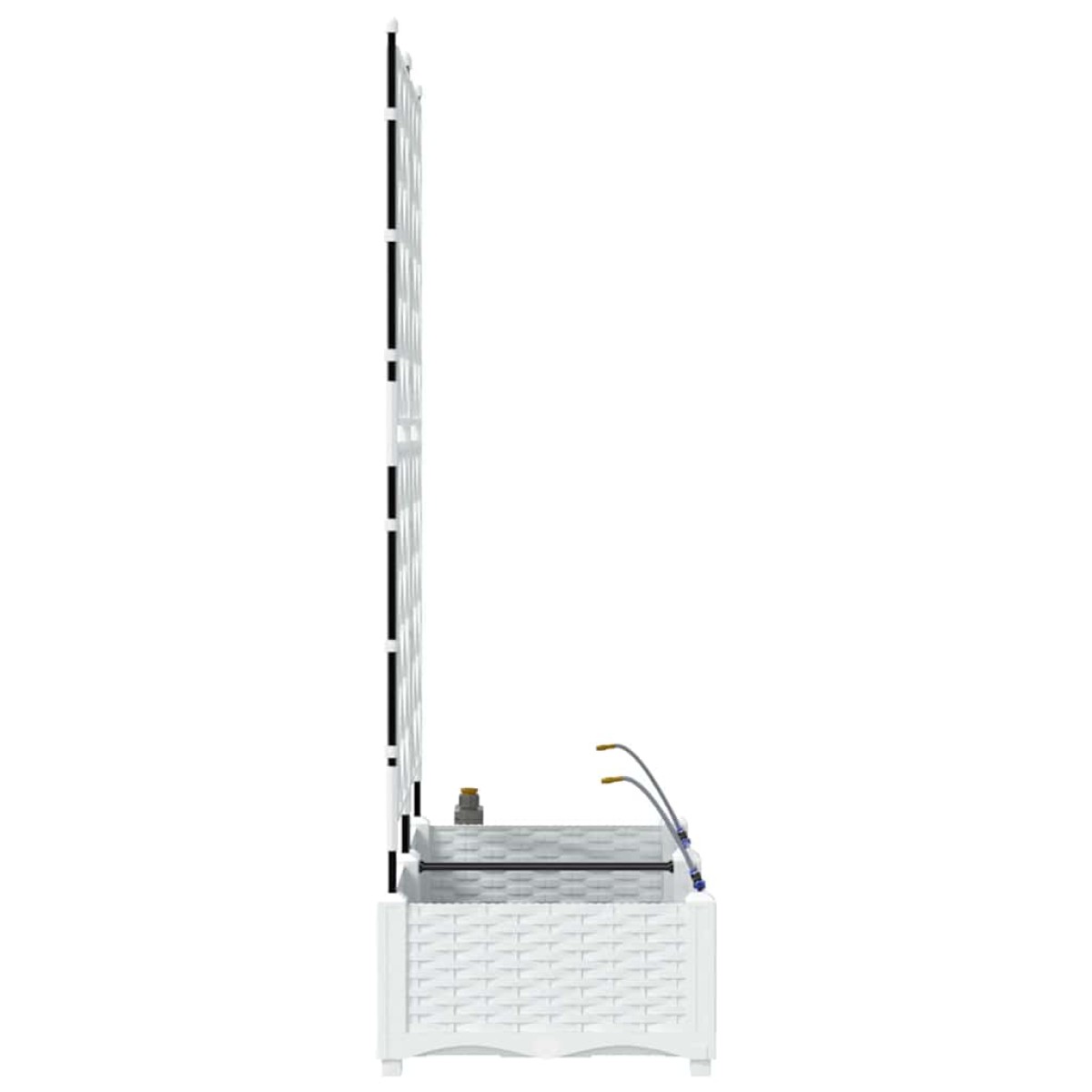 vidaXL Γλάστρα Κήπου 2 τμχ. Λευκό 80 x 40 x 126 cm PP