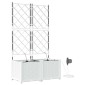 vidaXL Γλάστρα Κήπου 2 τμχ. Λευκό 80 x 40 x 142 cm PP