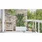 vidaXL Γλάστρα Κήπου 2 τμχ. Λευκό 80 x 40 x 142 cm PP