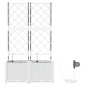 vidaXL Γλάστρα Κήπου 2 τμχ. Λευκό 80 x 40 x 142 cm PP