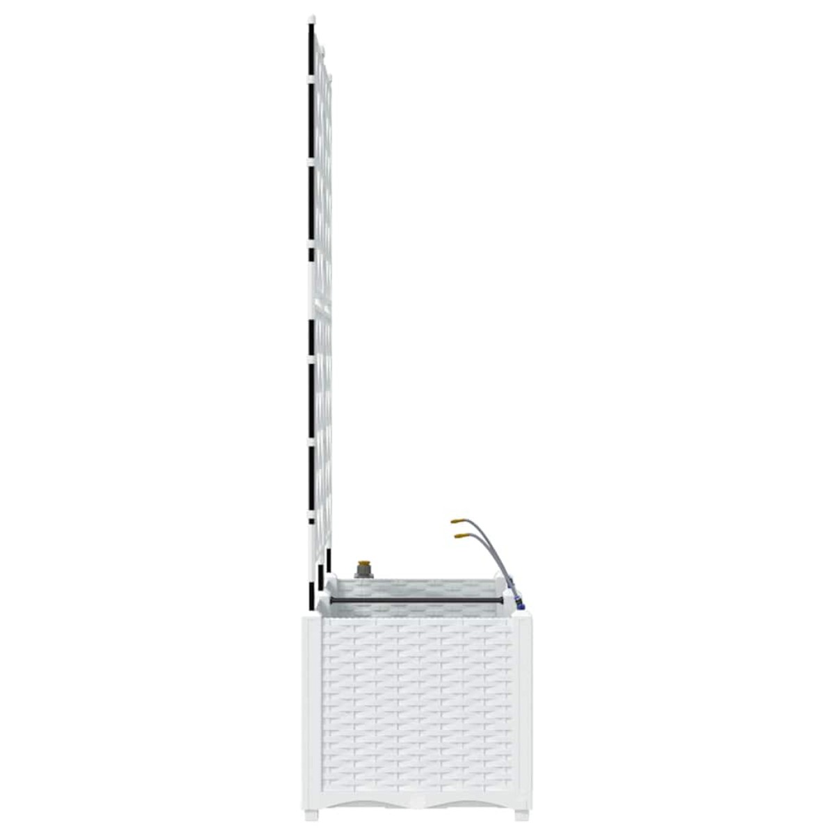 vidaXL Γλάστρα Κήπου 2 τμχ. Λευκό 80 x 40 x 142 cm PP