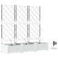 vidaXL Γλάστρα Κήπου 3 τμχ. Λευκό 120 x 40 x 126 cm PP