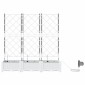 vidaXL Γλάστρα Κήπου 3 τμχ. Λευκό 120 x 40 x 126 cm PP
