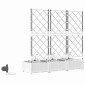 vidaXL Γλάστρα Κήπου 3 τμχ. Λευκό 120 x 40 x 126 cm PP