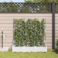 vidaXL Γλάστρα Κήπου 3 τμχ. Λευκό 120 x 40 x 126 cm PP